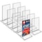 Azar Displays Silver Double-Sided Clear Acrylic Frames with Accent Trim 4 W x 6 H, 10PK 152792-SLV-10PK - alternate 1